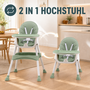 Baby Vivo Design 2in1 Kinderhochstuhl - Oscar in Gr�n