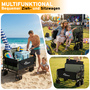 SAMAX Faltbarer Bollerwagen - 2in1 mit Bank - bis 200kg Offroad Festival Edition - Matcha Gr�n