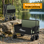 SAMAX Faltbarer Bollerwagen - 2in1 mit Bank - bis 200kg Offroad Festival Edition - Matcha Gr�n