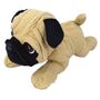 liegender Mops 29cm Pl�sch Pl�schfigur Kuscheltier Puppe 