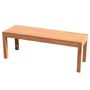 Teakholz Wartebank 120cm Gartenbank aus Teak Parkbank Sitzbank Holzbank Bank