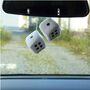 Pl�schw�rfel f�r R�ckspiegel 2St�ck 4x4cm Dekow�rfel wei� 