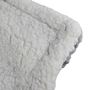 Teddydecke Wohndecke grau wei� Herzen Lammfelloptik 150x200cm Kuscheldecke