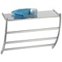 Wandregal Bad verchromt silber f�r Handt�cher Badablage mit 3 Stangen Hanka 