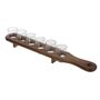 Schnapsbrett Servierbrett ca. 44 cm 6 Gl�ser Holz Schnapslatte Schnapsleiste
