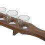Schnapsbrett Servierbrett ca. 44 cm 6 Gl�ser Holz Schnapslatte Schnapsleiste