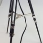 Grundig Tischlampe Stativlampe schwarz chrom 64cm Tripod Theater Spotleuchte
