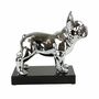 Casablanca - Skulptur, Figur - Bulldogge - Bulli - Silber - H�he: 32 cm - Polyresin