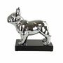 Casablanca - Skulptur, Figur - Bulldogge - Bulli - Silber - H�he: 32 cm - Polyresin