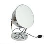 Tischleuchte 34x48cm Chrom Metall Lampe Spotlampe Strahler Fu�schalter Leuchte