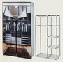 Kleiderschrank Stoffschrank 160x88x45cm Faltschrank faltbar bedruckt 