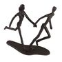 Skulptur Running br�niert Eisen 17x18x7cm Figur Deko Dekofigur Paar Eisenfigur