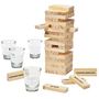 Trink-Turm Partyspiel mit 4 Gl�sern und 60 Steine Geschicklichkeitsspiel 