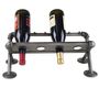 Weinregal Industriedesign 47x22cm Flaschenregal Flaschenhalter Metall 4 Flaschen