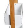 Regal 3B�den Bambus wei� 76x28x15cm Wandregal B�cherregal Bambusregal Badregal
