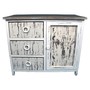 Holzkommode Holzschrank Kaiserbaumholz mit 3 Schubladen und T�r Vintage Design 
