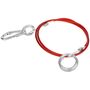 1m Abrei�seil f�r Anh�nger in Rot Sicherungsseil aus Draht mit Verkleidung