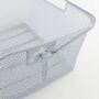 Fahrrad Korb hinten 41x30x17cm silber Trageb�gel Einkaufskorb Fahrradkorb