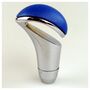 Schaltknauf Universal massiv Chrom Blau Kunstleder inkl. Montage-Set 