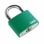 Vorh�ngeschloss Abus 40mm gr�n 2Schl�ssel Aluminium Kunststoff B�gelschloss