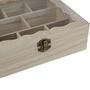 Teebeutelbox Holz natur 8 F�cher 20x20x6,7cm Sichtdeckel dekorative Teekistchen