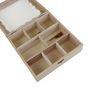 Teebeutelbox Holz natur 8 F�cher 20x20x6,7cm Sichtdeckel dekorative Teekistchen