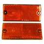 R�ckstrahler 90x40mm Reflektor orange Schraube Paar Katzenauge Seitenstrahler 