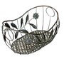 Metall Dekok�rbe Set 3tlg. oval antik grau Korb Dekokorb Pflanzkorb Korbset