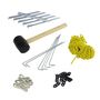 Campingzubeh�r Set 30teilig Zelt Zubeh�r Gummihammer Erdn�gel Heringe Spannseil