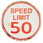 Wandschild Speed Limit 50 Wanddeko Bild Druck auf MDF-Holz Dekoration Loftstyle 