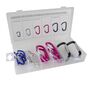 Karabiner mit Feder Aluminium Set 12St�ck Karabinerhaken D-Ring Sortiment