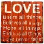Wandbilder aus Holz Wanddeko Love Life Spr�che 2er Set ca. 40 x 40 cm