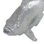 Dekofigur Fisch ca.15 x 26 cm silber Polyresin stehend maritime Fischfigur