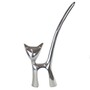 Wanddeko Katzen Set 52x27x4cm Aluminium poliert Katzenfiguren Skulpturen