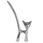 Wanddeko Katzen Set 52x27x4cm Aluminium poliert Katzenfiguren Skulpturen