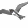 Wandschmuck Flying Bird 35x14cm Aluminium poliert Wanddeko Wandobjekt Vogelfigur