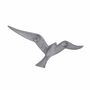 Wandschmuck Flying Bird 35x14cm Aluminium poliert Wanddeko Wandobjekt Vogelfigur