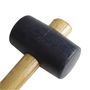 Gummihammer 250g 55mm Schonhammer Holzstiel Pflasterhammer Gummi Hammer