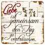 Wandbild Holz Dekoschild Liebe ist Spruch Holzbild Schild Wanddeko Bilderrahmen 
