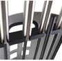 Kaminbesteck 5 teilig silber Kamingarnitur Kaminzubeh�r Ofen Kaminset