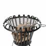 Feuerkorb mit Platte Feuerstelle Feuerschale 50xH53,5cm schwarz mit Grillrost