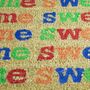 Fu�matte home sweet home 60x40cm Kokosbast T�rmatte Schmutzfangmatte Fu�abtreter