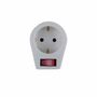 Adapter Steckdose wei� Steckdose mit Schalter Steckdosenadapter Zwischenstecker