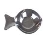 Dekoschale Fisch 31x22cm Aluminium poliert Handarbeit Schale Tischdekoration