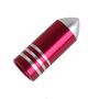 Ventilkappen 4 St�ck 10x26 mm metallic rot Aluminium Bullet Design Patronenform
