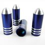 Ventilkappen aus Aluminium in Blau 4 St�ck Bullet Design H ca. 26 mm Verschluss