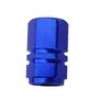 Ventilkappen 5 St�ck Aluminium blau Sechskant Reifenventilkappen Auto Motorrad