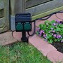 Gartensteckdose 4-fach mit Erdspie� Verteiler Steckdose Garten Stromverteiler 