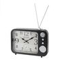 Tischuhr Radioform schwarz 23x33x5cm Wanduhr Radiouhr Dekouhr Uhr Retro