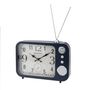 Tischuhr Radioform dunkelblau 23x33x5cm Wanduhr Radiouhr Dekouhr Uhr Retro